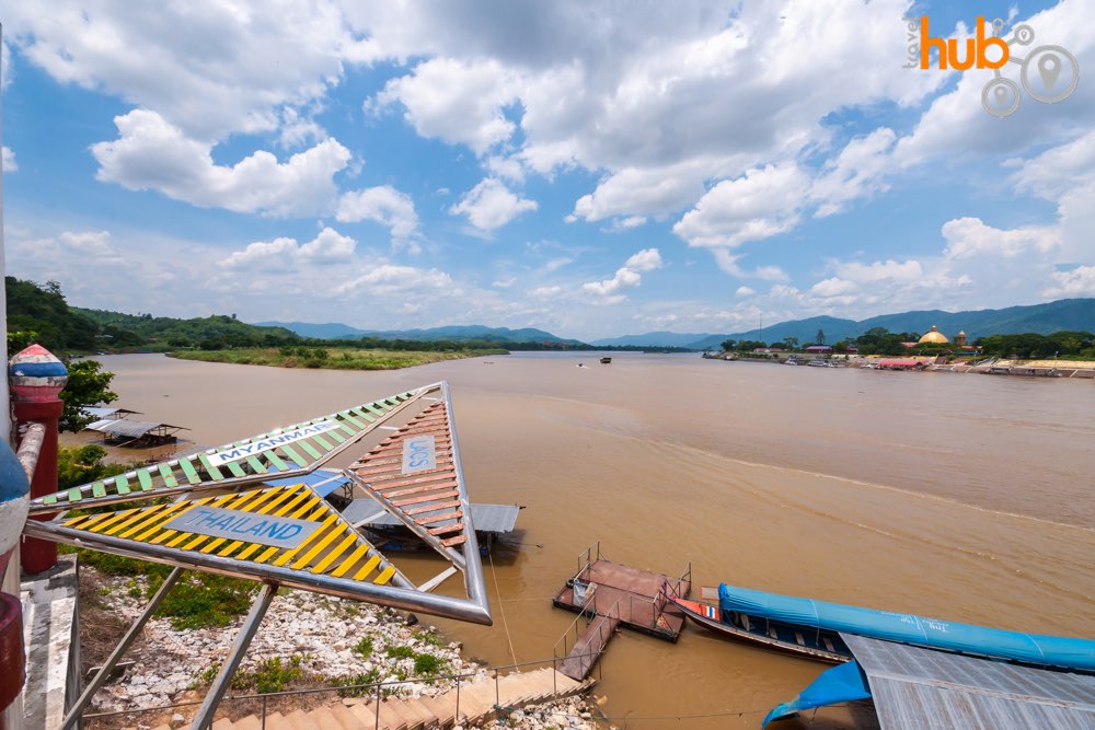 Looking across the Mekong to Myanmar and Laos
