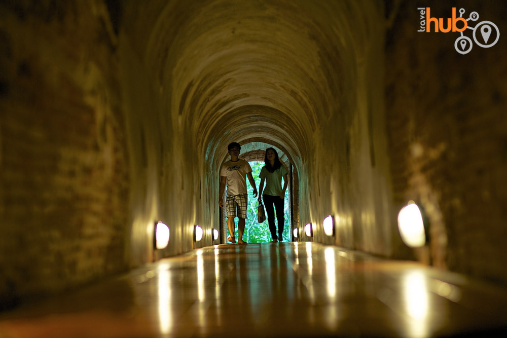 you will visit the tunnels at Wat Umong at night