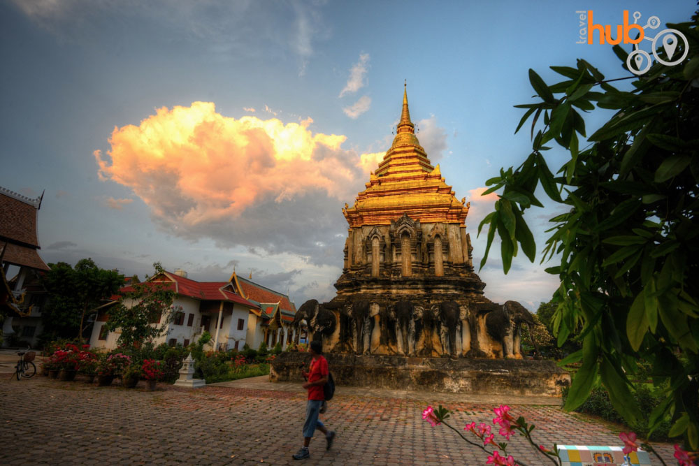 Wat Umong at dusk